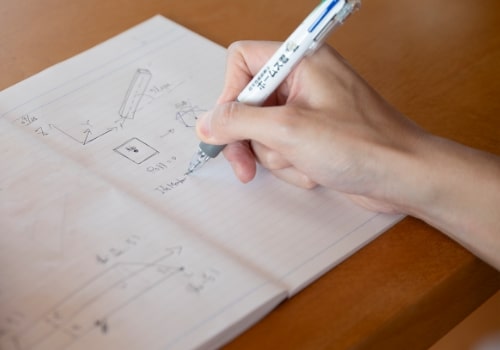 手書きでアイデアを出している様子