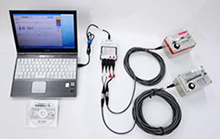 微⼩な揺れを計測し、固有振動数で耐震性を評価